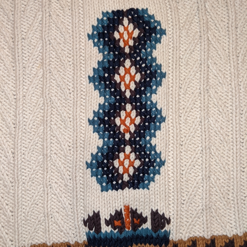 CHASER CABLE KNIT FRINGE IN CAMPFIRE - Picture 8 of 8